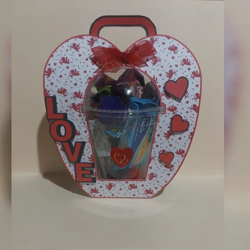 Estuche para vaso domo de 12 Oz Love 3d