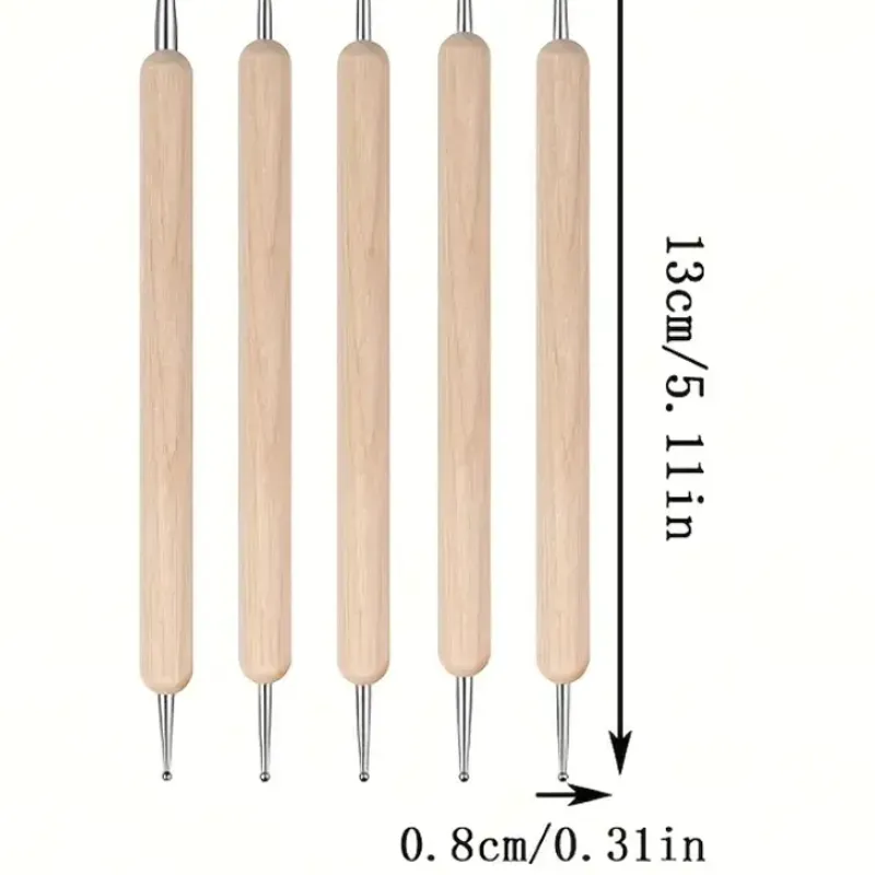 5 pcs pluma de dibujo y abalorios de cabeza doble 