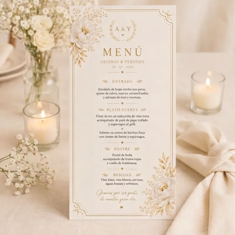 Menús de Mesa Personalizados