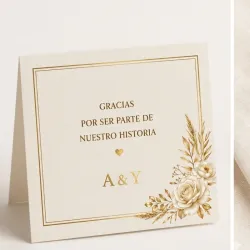Tarjeta de Agradecimiento Plegable - Edición Premium
