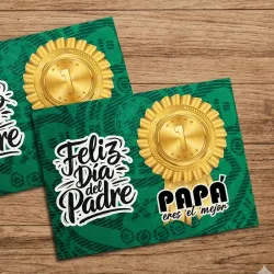 Tarjeta Porta-Medalla "El Mejor Papá"