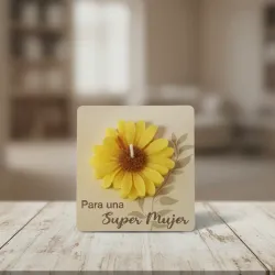 Vela Artesanal "Girasol: Fuerza y Luz" 🌻