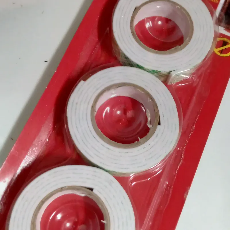 Cinta de dobles faz o contacto 3 rollos de 1 mtr cada uno