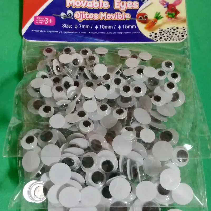 Ojitos locos movibles 200 paz de 7, 10 ,15 mm