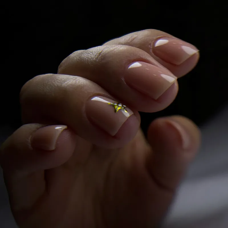 Nivelación con base rubber uñas cortas