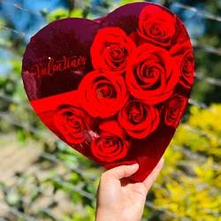 Caja de bombones corazón de rosas 🌹