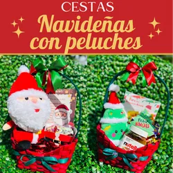 Cestas navideñas con peluches 🧸🎄🎅🏻