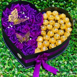 corazón con ferrero rocher