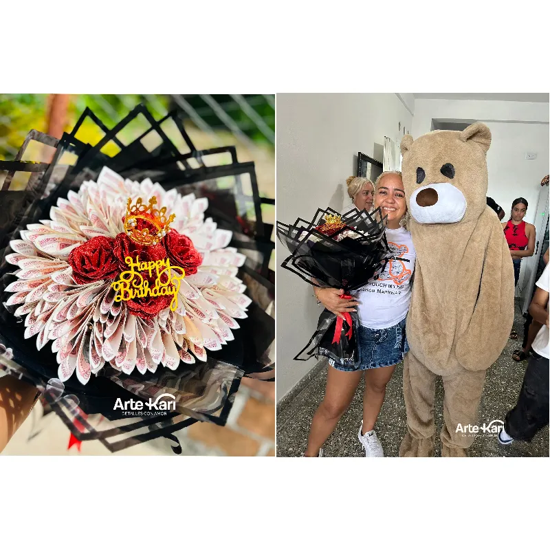 Ramo de dinero y rosas 😁🥹🥰