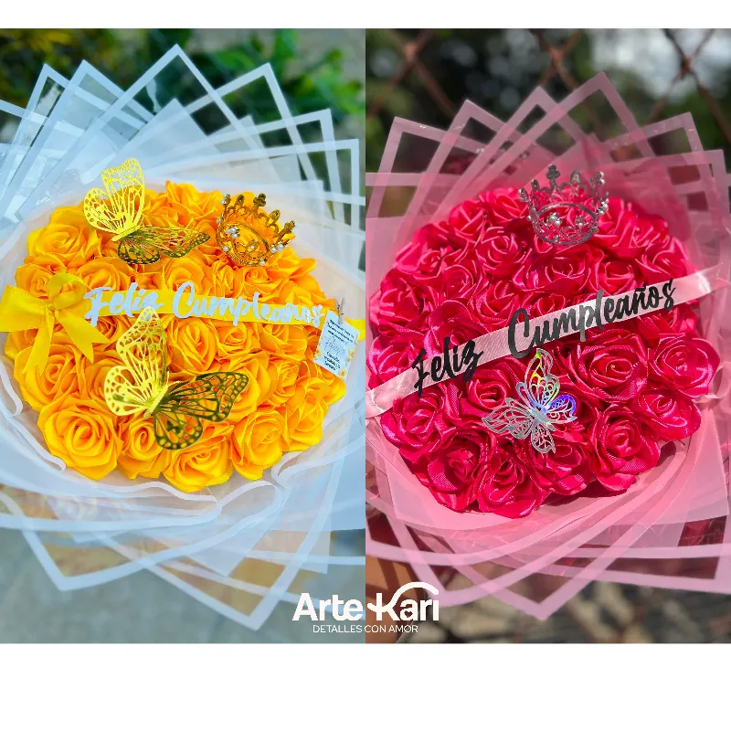 Ramo de rosas de satin 😍🌹🫟
