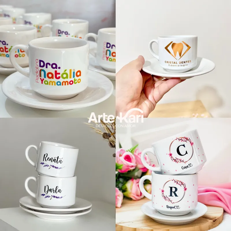 Tazas de café con su plato ☕️