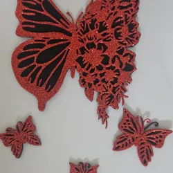 Conjunto de 4 mariposas de foami troqueladas, para decoración de pared modelo #2