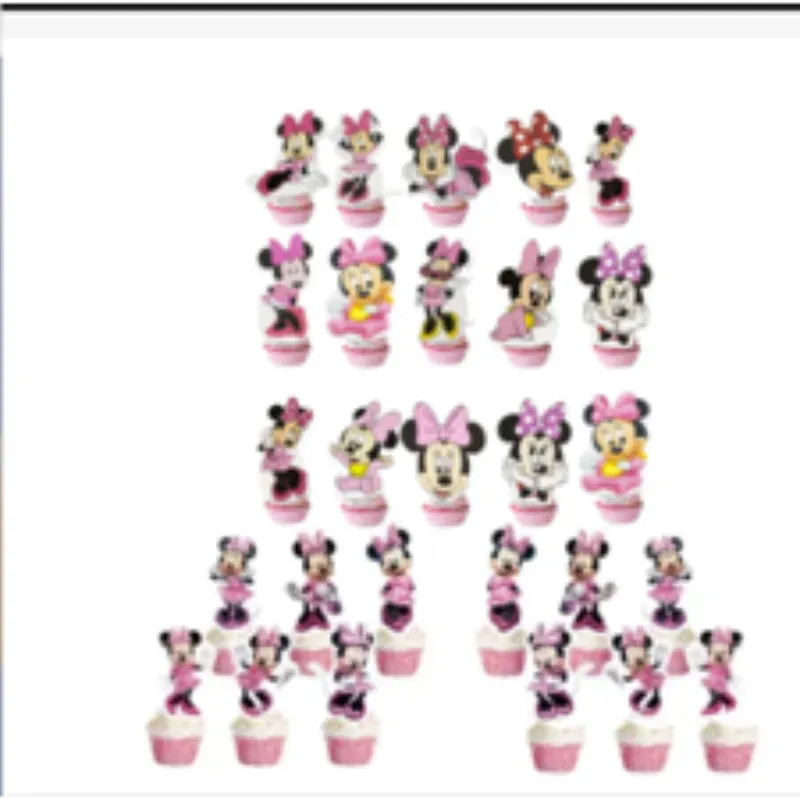 Decoraciones para tartas con temática de Minnie y buckake