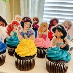 Decoraciones para tartas de princesa de Disney