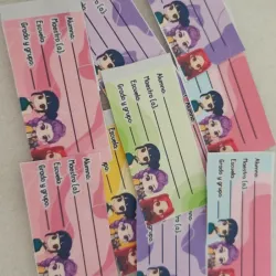 Etiquetas escolares de guerreras k pop