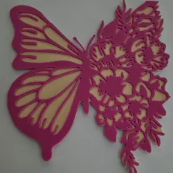 Mariposas de foami troqueladas modelo #1, para decoración de paredes