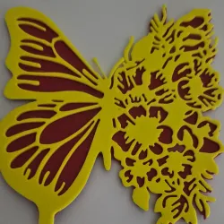 Mariposas de foami troqueladas para decoración de pared.
