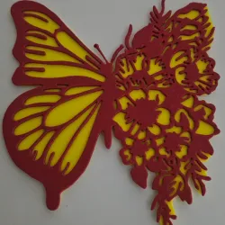 Mariposas de foami troqueladas para decoración de pared.