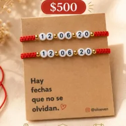 Pulsera de fecha tejidas