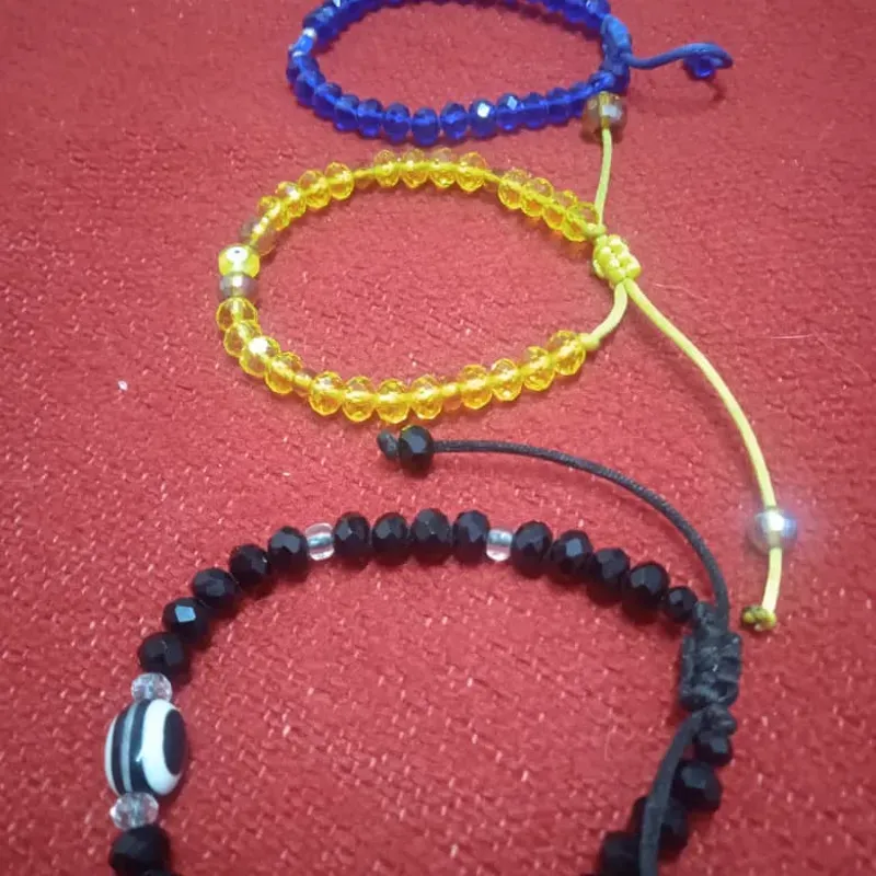 Pulseras de parlas charoski y ojo turco 