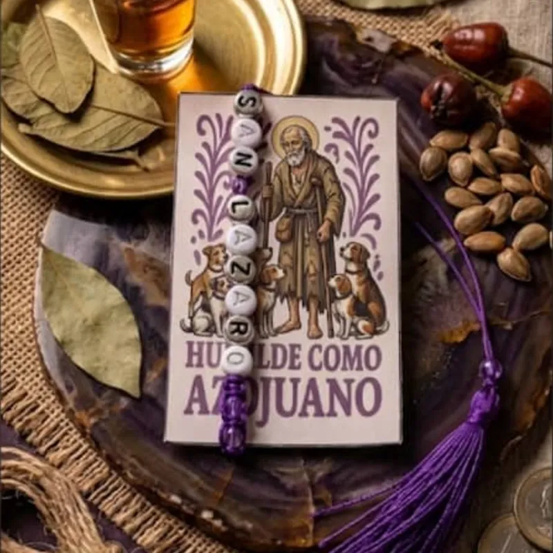 Pulseras personalizada de santería San Lazaro