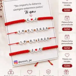 Set de 4 pulseras personalizadas