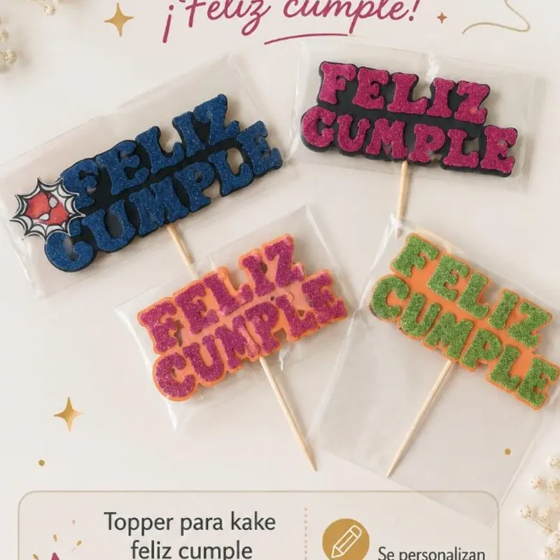 🌟 Toppers personalizados