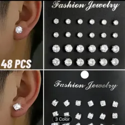 Aretes cuadrados y redondos