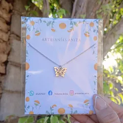 Cadena con dije de mariposa 🦋 