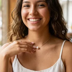 Cadenita con perla blanca