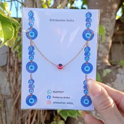 Cadenita de acero inoxidable con ojito turco 