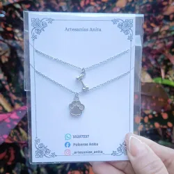 Conjunto de cadenas con dijes de 🐕