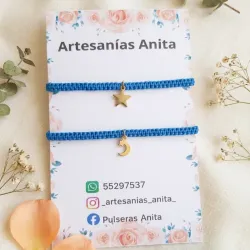 Conjunto de pulseras con luna y estrella