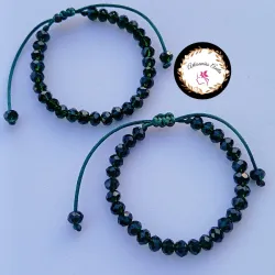 Conjunto de pulsos con cristal imitación de sharowki 