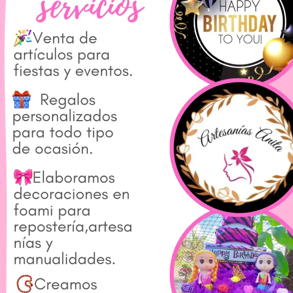 ¡Bienvenida(o) a tu tienda de creatividad y alegría!

Creemos que los mejores recuerdos se construyen con detalles únicos. Por eso, aquí encontrarás

 ✨ Cajas para Regalos que Cuentan una Historia: No solo regales un objeto, regala una experiencia inolvidable desde el primer momento.
 🎨 Manualidades en Foami con Encanto: Da rienda suelta a tu creatividad o elige una de nuestras piezas listas para lucir.
 💎 Bisutería Artesanal para Destacar: Piezas únicas, hechas a mano para que tu estilo sea tan especial como tú.
·🎉 Todo para tu Fiesta: Decora tu celebración con artículos que harán que todos pregunten "¿Dónde lo compraste?".
✏️ Juguetes y Material Escolar con Diseño: Combina diversión y utilidad con productos que los niños adorarán.
Nos puedes visitar en Cifuentes, Villa Clara 
👇
Calle Martí #90/ Juan Bruno Zayas y Maceo 
Horario: De lunes a sábados de 8am-12m

Calle Quinta #27/Calle Diez de Octubre y Calle N
Horario: De luenes a sábados de 2pm-5pm
