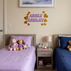 Decoración con letras y corazones ♥️