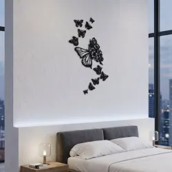 Decoración de mariposas color negro