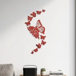 Decoración de mariposas color rojo