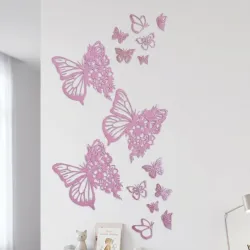 Decoración de mariposas rosadas
