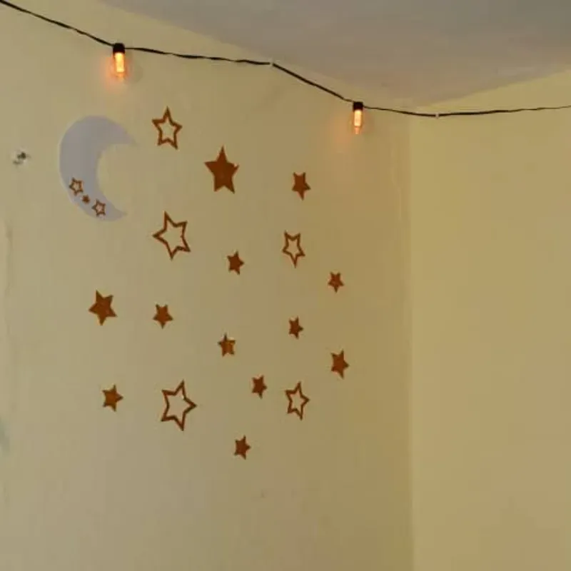 Decoración luna con estrellitas 