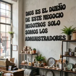 Decoración para espacio de negocio