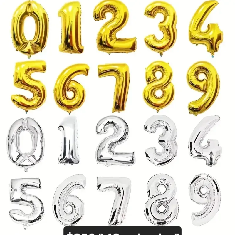 Globos de números 
