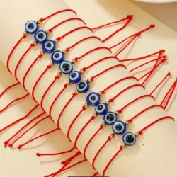 Hilo rojo con ojo turco 