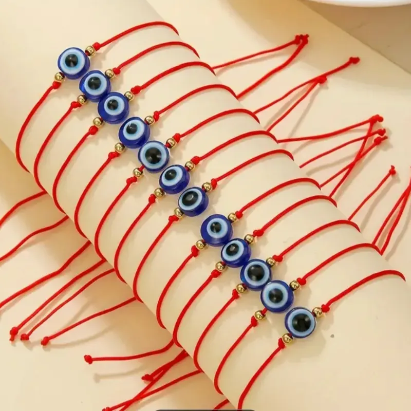 Hilo rojo con ojo turco 