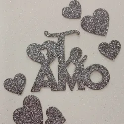 Letrero de "Te Amo con 💕 "