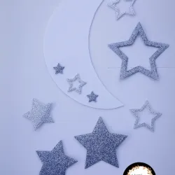 Media luna con estrellas 