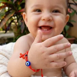 Pulsera de 7 nudos con ojito turco