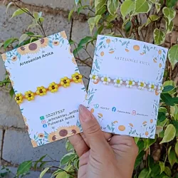 Pulseras de girasoles y margaritas