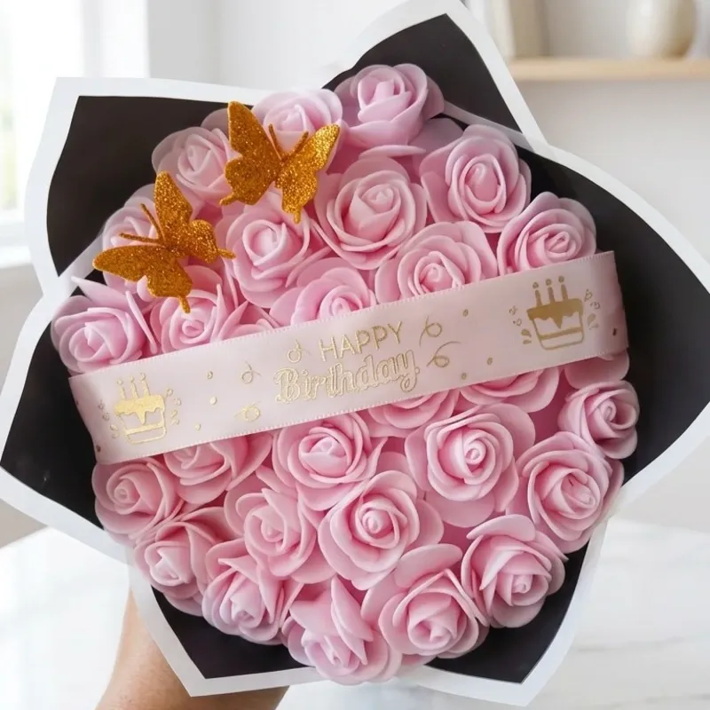 Ramo de rosas rosadas