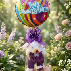 Regalo con osito de peluche